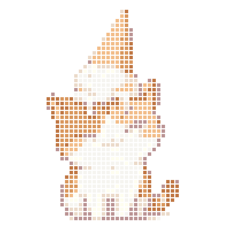 A soft, cute orange-white kitten with ice cream on its head