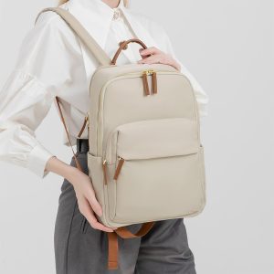 Korean Style Commute Notebook Computer Bag Backpack Women Fashion Simple Waterproof Travel Large Capacity Lightweight Backpack