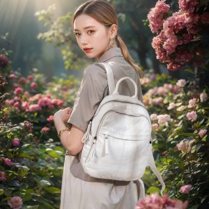 2024 New Fashion Soft Leather Backpack for Women, Casual Easy Match Large Capacity Korean Style Ladies Travel Bag